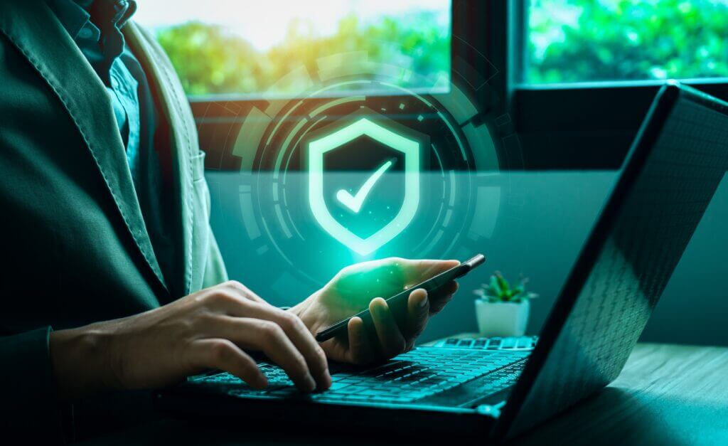 Business,Cyber,Defense,And,Information,Security,Concept,With,Digital,Shield